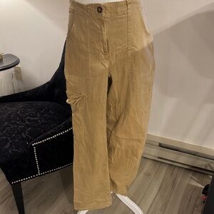 Joie Tan Wide-Leg Cargo Pants